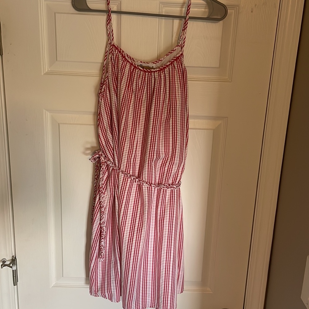 Red checkered dress
